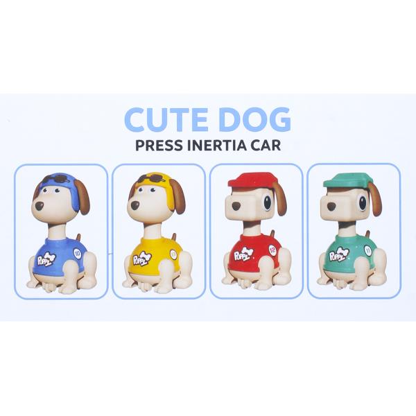 CUTE DOG PRESS INERTIA CAR TOY (16 UNITS)