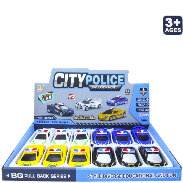 CITY POLICE SIMULATION MODEL CAR TOY (12 UNITS)