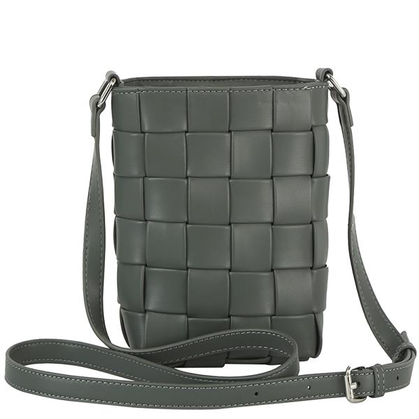 SMOOTH SQUARE DESIGN ZIPPER CROSSBODY BAG