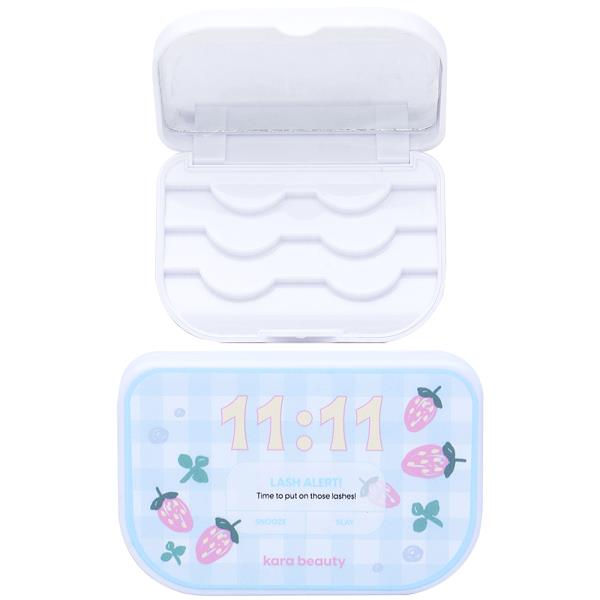 KARA BEAUTY PRINTED EYELASH CASE WITH MIRROR