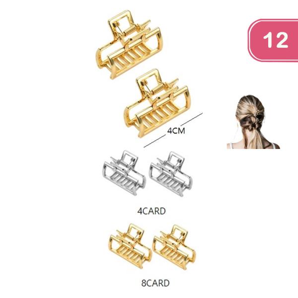 FASHION METAL JAW HAIR CLIP (12 UNITS)