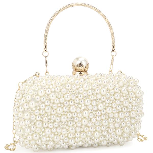 ALL OVER PEARL BEAD CHIC CLUTCH CROSSBODY BAG