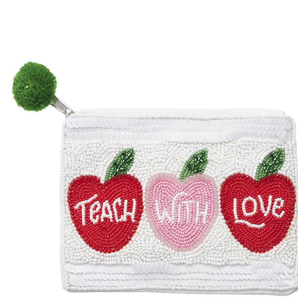 TEACHERS DAY INDIAN SEED BEADS COIN POUCH