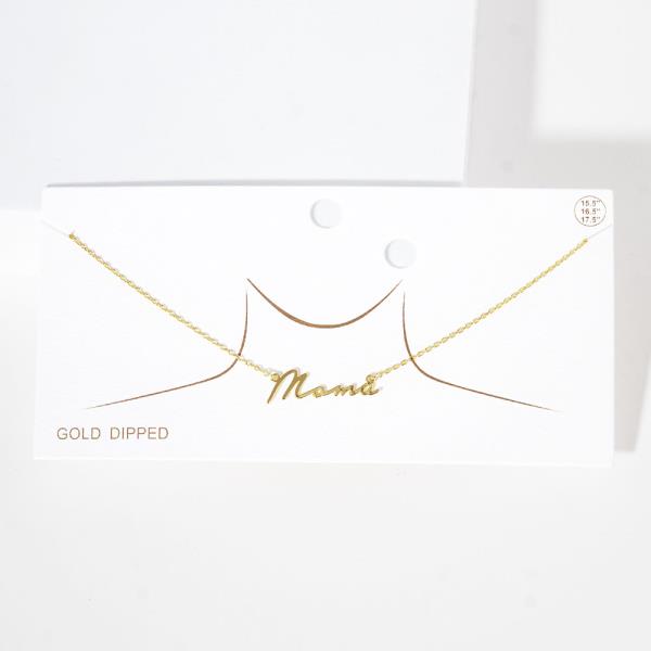 GOLD DIPPED MAMA MOTHER`S DAY DAINTY NECKLACE