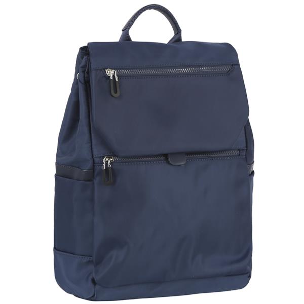 SMOOTH NYLON TEXTURED TROLLEY SLEEVE IN THE BACK DESIGN ZIPPER BACKPACK