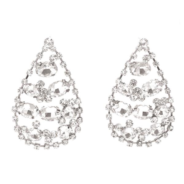 RHINESTONE CHANDELIER TEARDROP EARRING