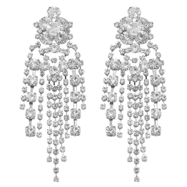 RHINESTONE CHANDELIER DANGLE EARRING