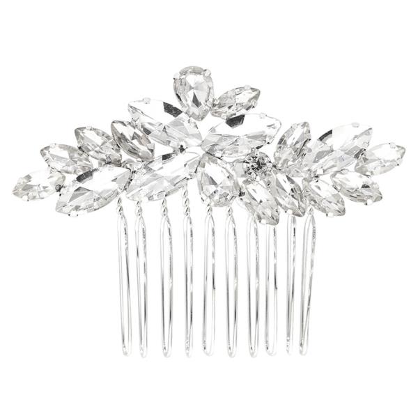 CRYSTAL STONE WAVY BRANCH HAIR COMB