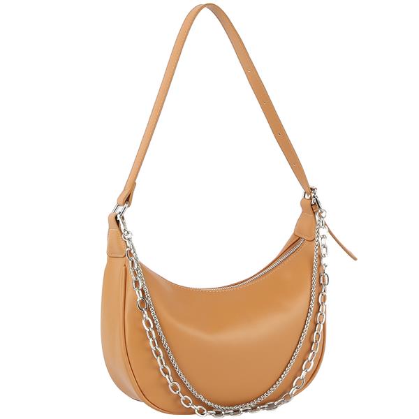SMOOTH CHAIN LINK CURVE ZIPPER BAG