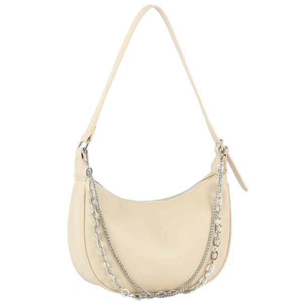 SMOOTH CHAIN LINK CURVE ZIPPER BAG