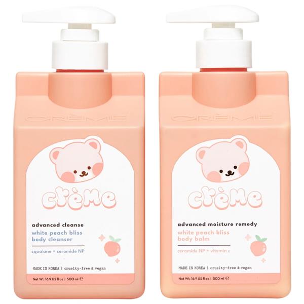 THE CREME SHOP BEARY MERRY SILKY SKIN SET - BODY CLEANSER AND BODY BALM