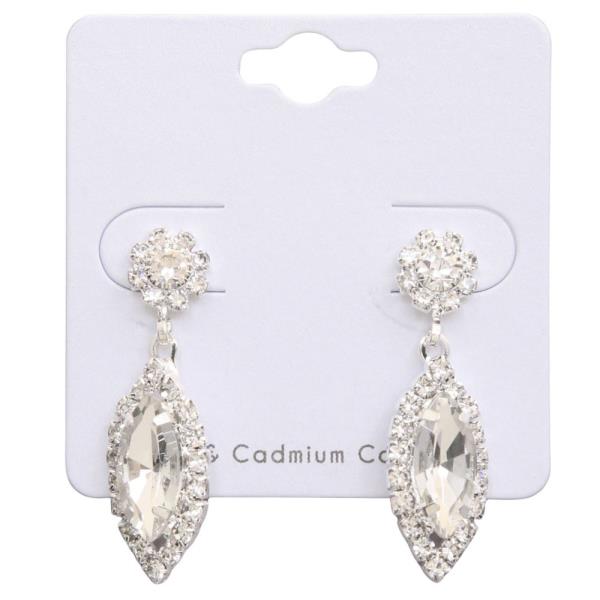 RHINESTONE MARQUISE ROUND SHAPE EARRING