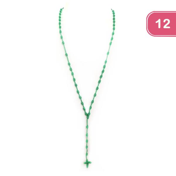 KNOTTED ROSARY NECKLACE (12 UNITS )