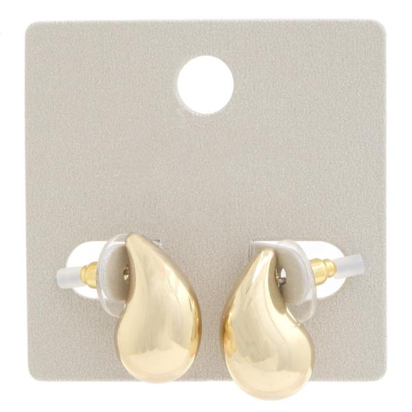 TEARDROP DOME METAL EARRING