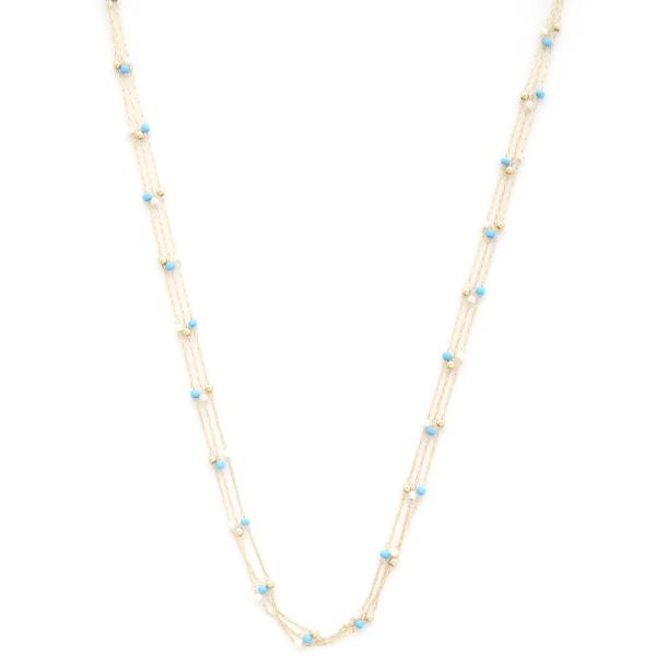 DAINTY BEAD LAYERED NECKLACE