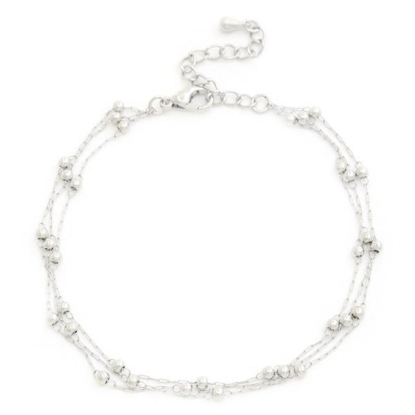 BALL BEAD DAINTY CHAIN METAL BRACELET