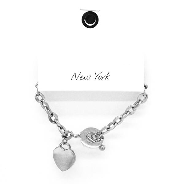 SECRET BOX STAINLESS STEEL HEART BRACELET