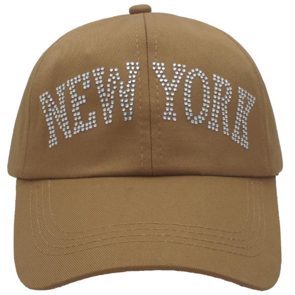 RHINESTONE NEW YORK CAPS