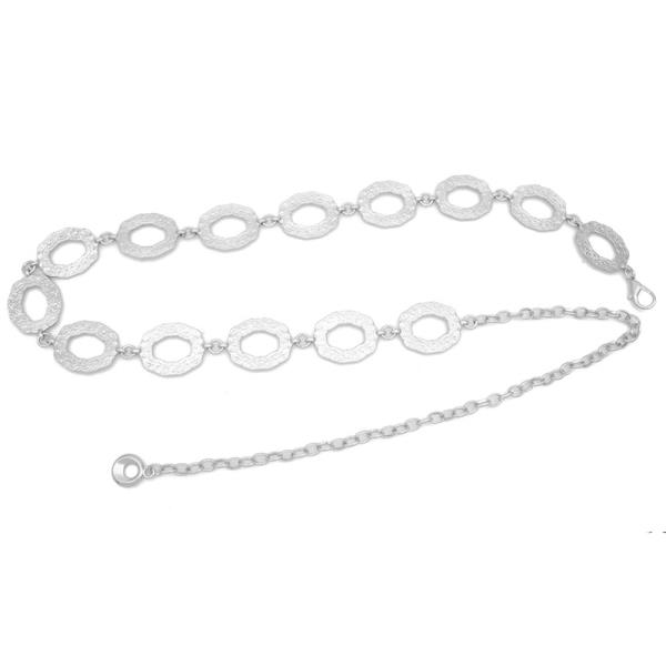 TEXTURED IRREGULAR OVAL CHAIN BELT