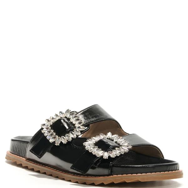 SQUARE GEM STONE BUCKLE SLIDE 12 PAIRS