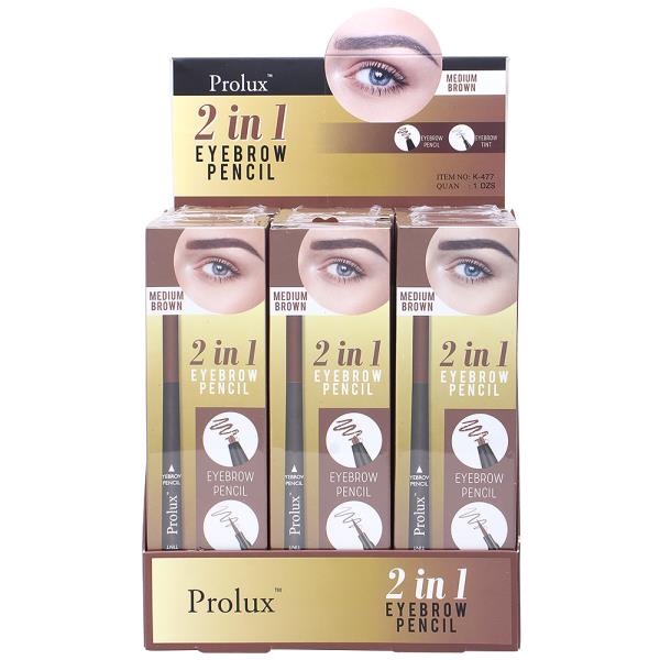PROLUX 2IN1 EYEBROW PENCIL (12 UNITS)