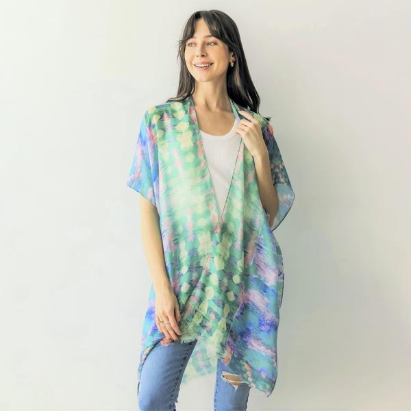 IMPRESSIONIST ABSTRACT PRINT KIMONO