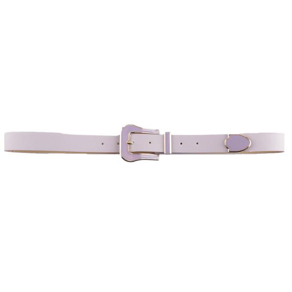 COLOR BUCKLE SKINNY BELT