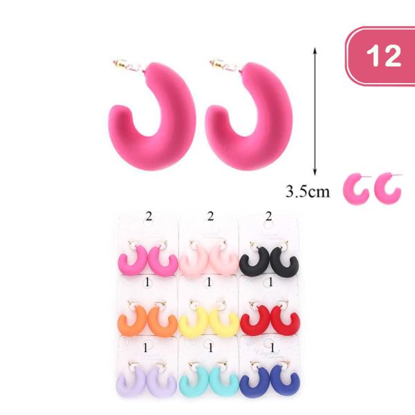 CHUNKY HOP EARRING ( 12 UNITS)