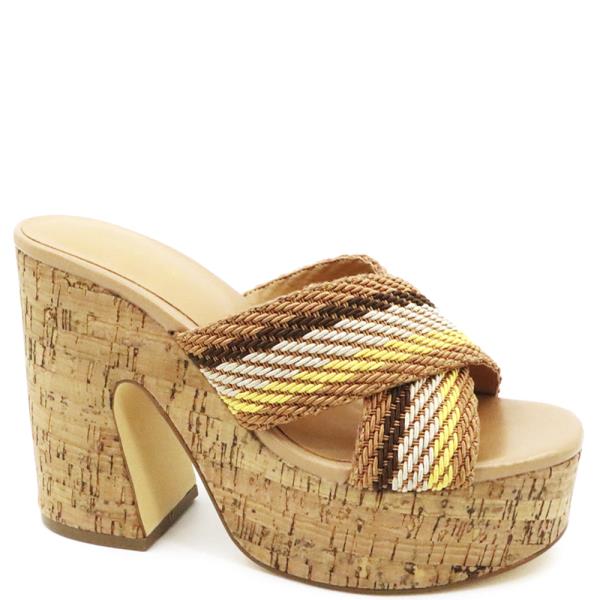 CRISS CROSS WOOD PLATFORM HEEL 12 PAIRS