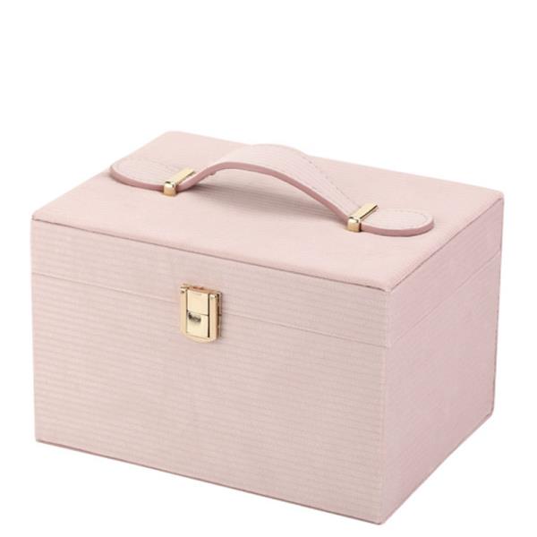 (PRE-ORDER/ONLY ONLINE) PINK VELVET JEWELRY ORGANIZER CASE