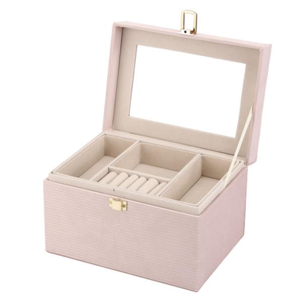 (PRE-ORDER/ONLY ONLINE) PINK VELVET JEWELRY ORGANIZER CASE