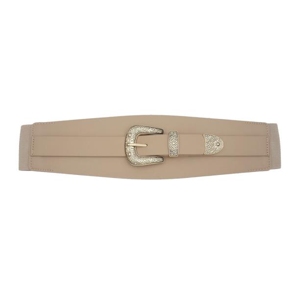 SUN FLORA EMBOSSED STRAP FRONT ELASTIC BELT