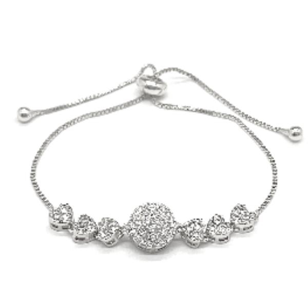 HEART CZ ADJUSTABLE BRACELET