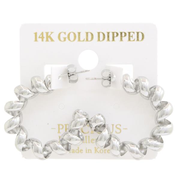 14K GOLD DIPPED COIL HYPOALLERGENIC EARRING