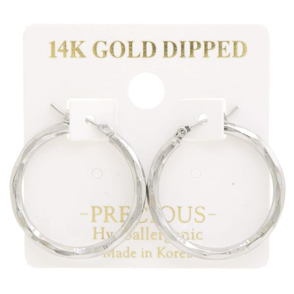 14K GOLD DIPPED OPEN CIRCLE HYPOALLERGENIC EARRING