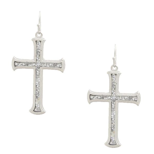 CROSS METAL EARRING