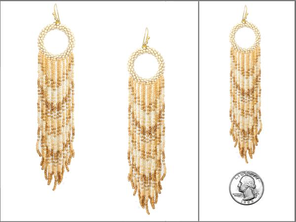 SEED BEAD FRINGE EARRINGS