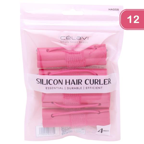 CELAVI SILICON HAIR CURLER 4 PC SET (12 UNITS)