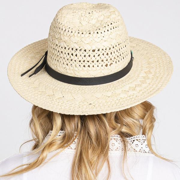 (ONLINE ONLY) STRAW HANDMADE SUN HAT WITH BEADED BAND