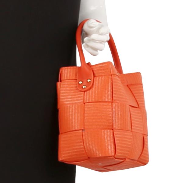 SQUARED QUILT PATTERN HANDLE CROSSBODY BAG