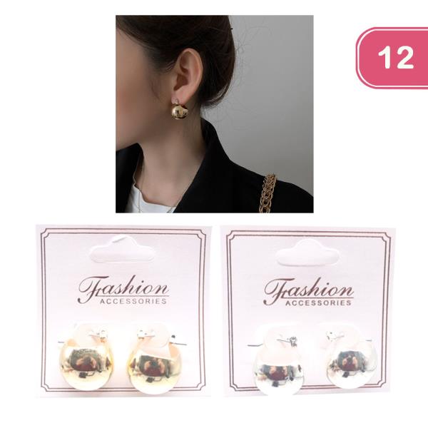 CHUNKY HUGGIE EARRING (12 UNITS)