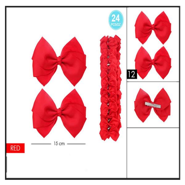 RIBBON HAIR BOW (24 UNITS)