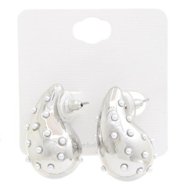 PEARL TEARDROP POST EARRING