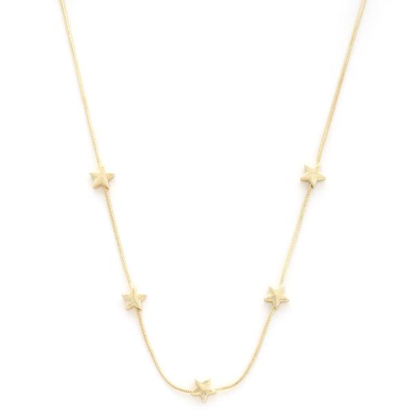 METAL CHAIN STAR STATION NECKLACE