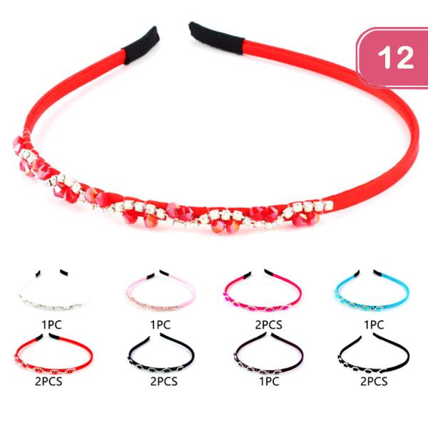 RHINESTONE HEADBAND (12 UNTIS)