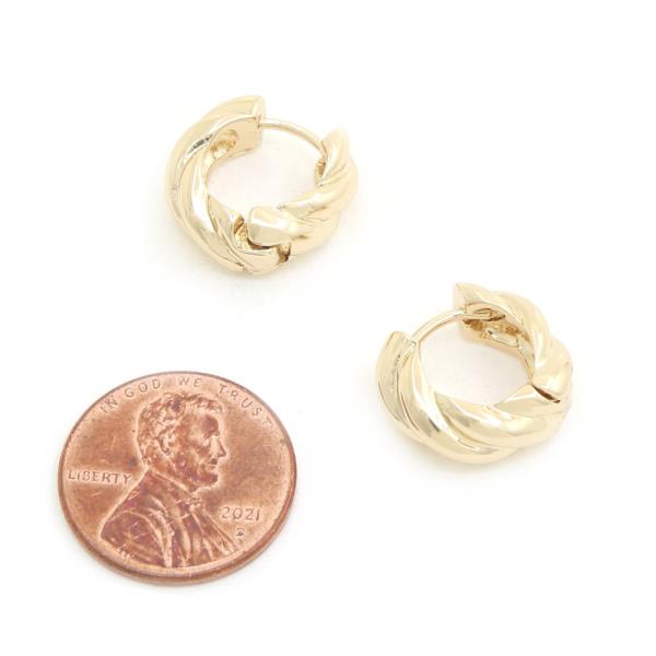 SODAJO TWISTED HOOP GOLD DIPPED EARRING
