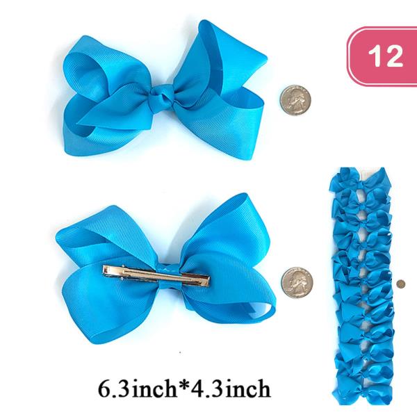 HAIR BOW CLIP (12 UNITS)