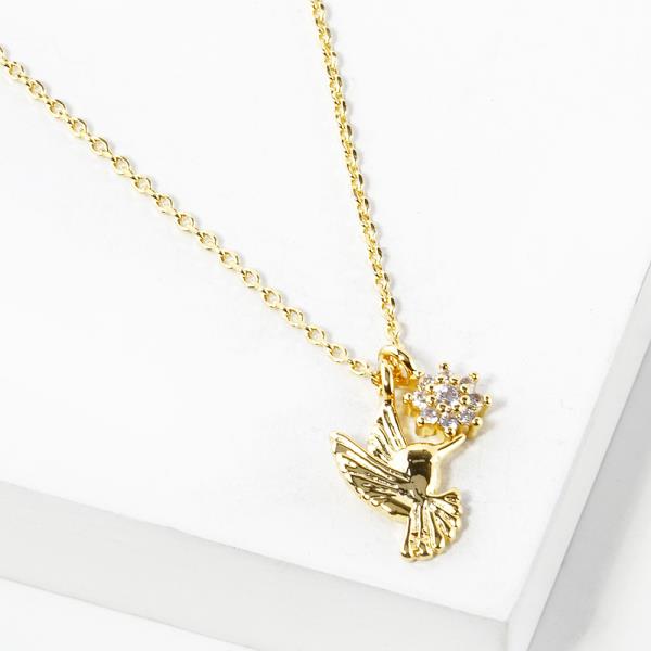 18K GOLD RHODIUM DIPPED MIRACLE IN MOTION NECKLACE