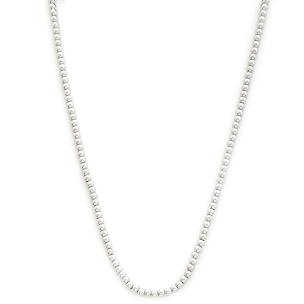 BALL LINK STAINLESS STEEL NECKLACE