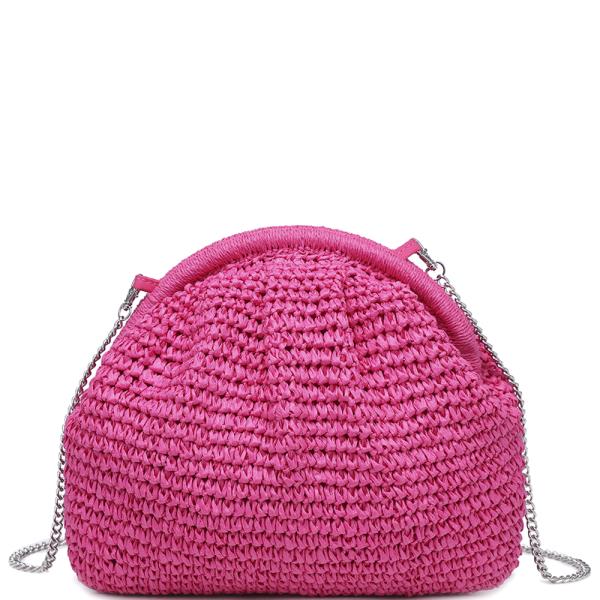 WOVEN STRAW ALL OVER CHIC CROSSBODY BAG